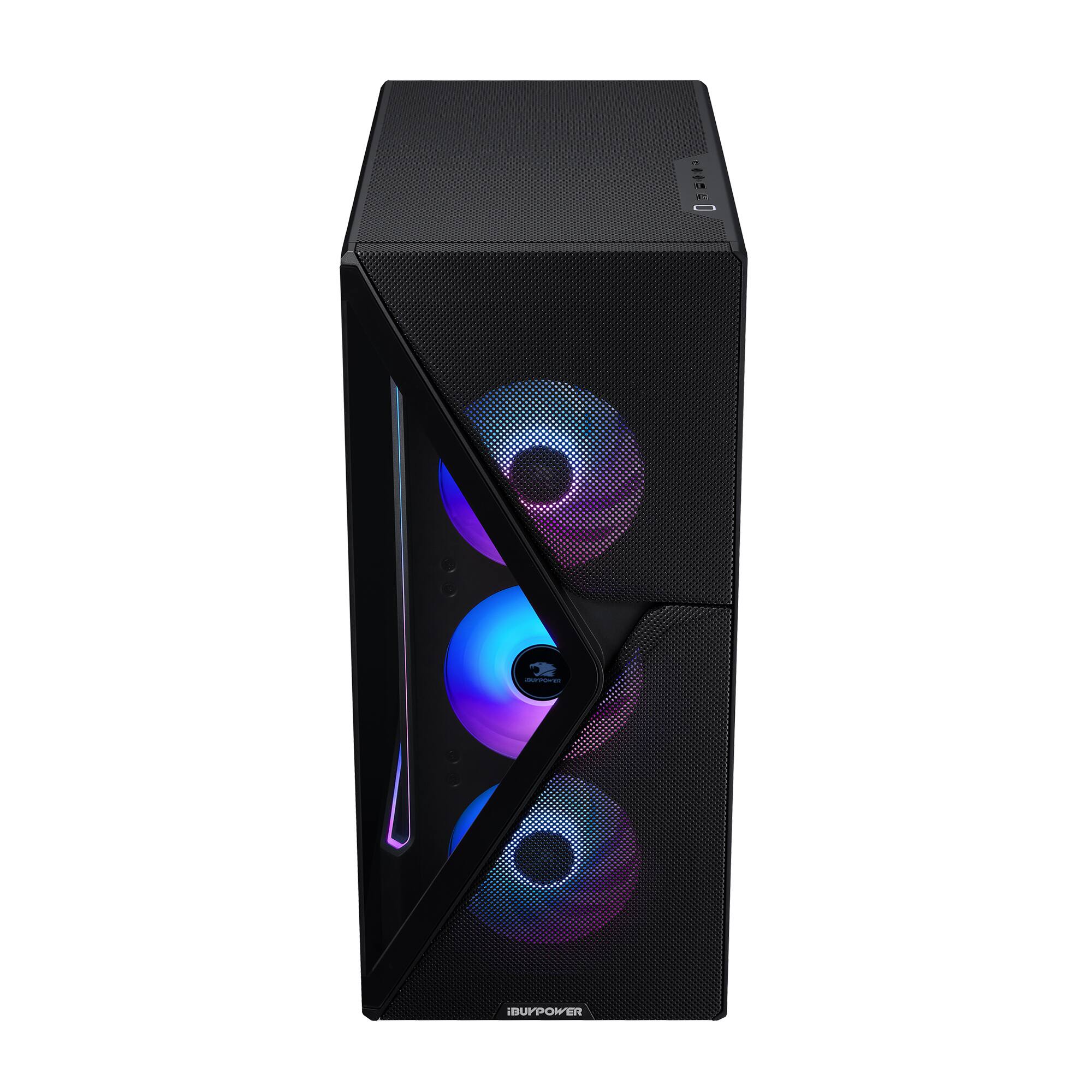 Alt View 5. iBUYPOWER - iBUYPOWER - Slate MESH Gaming Desktop PC - Intel Core Ultra 9 285, NVIDIA GeForce RTX 5070Ti 16GB, 32GB RAM,2TB NVMe - Black.