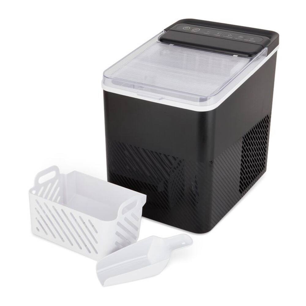 Angle. Loheer - Loheer Black Countertop Ice Maker Portable Bullet Ice Machine Self Cleaning - Rich Black.