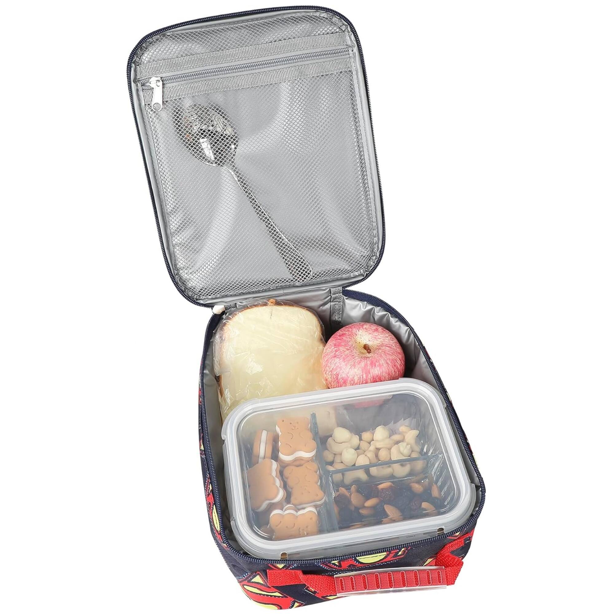 Alt View 5. Bioworld - Bioworld Superman Logo All-Over Print 16" Premium Backpack & Lunch Kit Set - Assorted Pre-Pack.