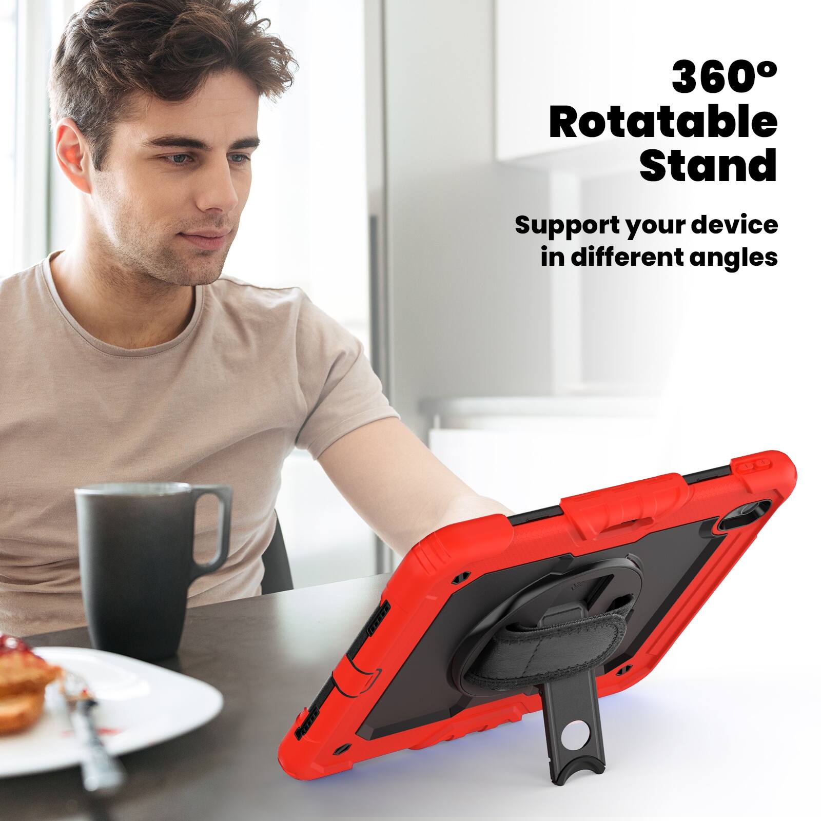 360° Rotatable Stand  
Support your device in different angles