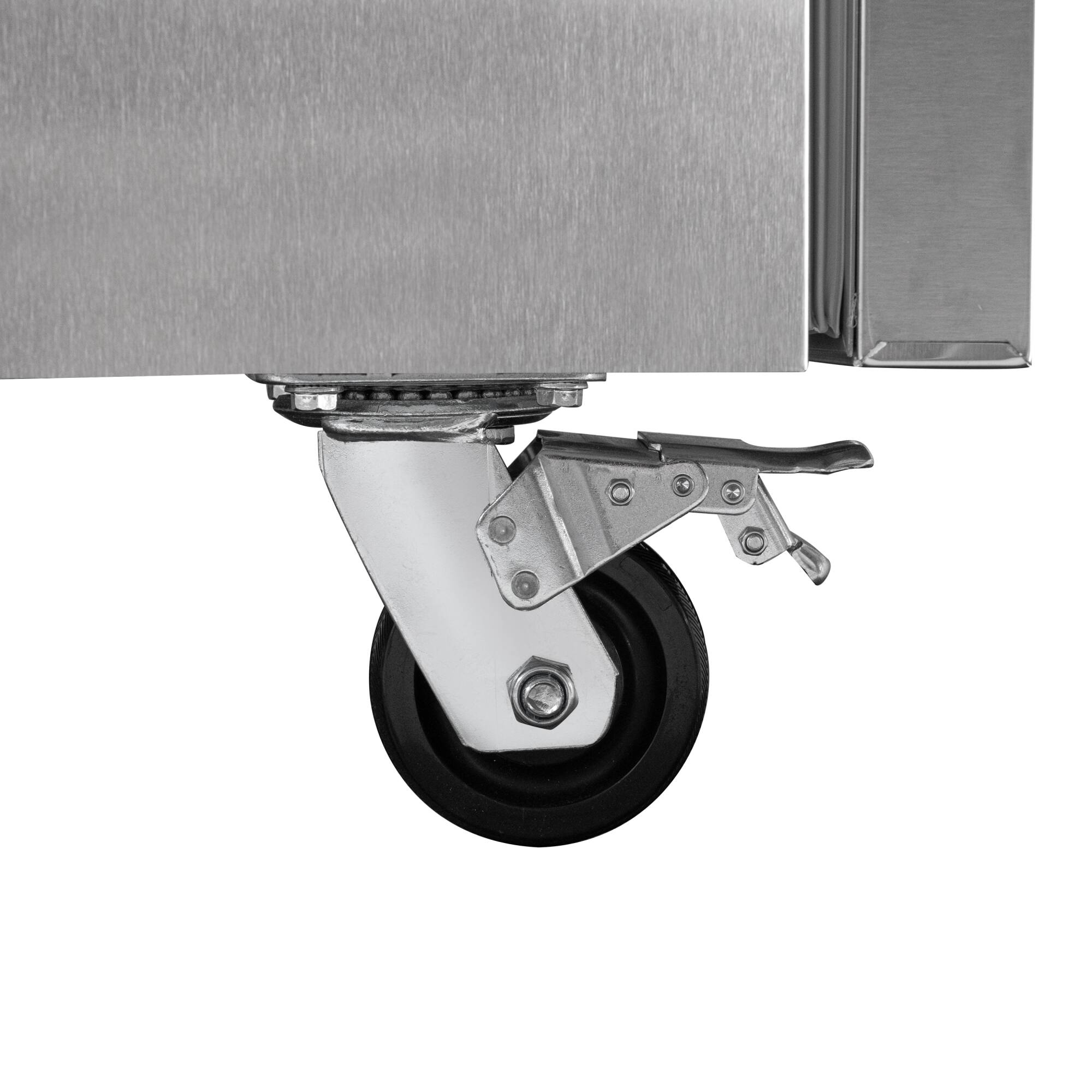 Alt View 6. Koolmore - 48 in. Commercial Chef Base Refrigerator Storage Cabinet , Pull-Out Drawers, Rolling Caster Wheels, ETL Listed - Stainless-Steel.