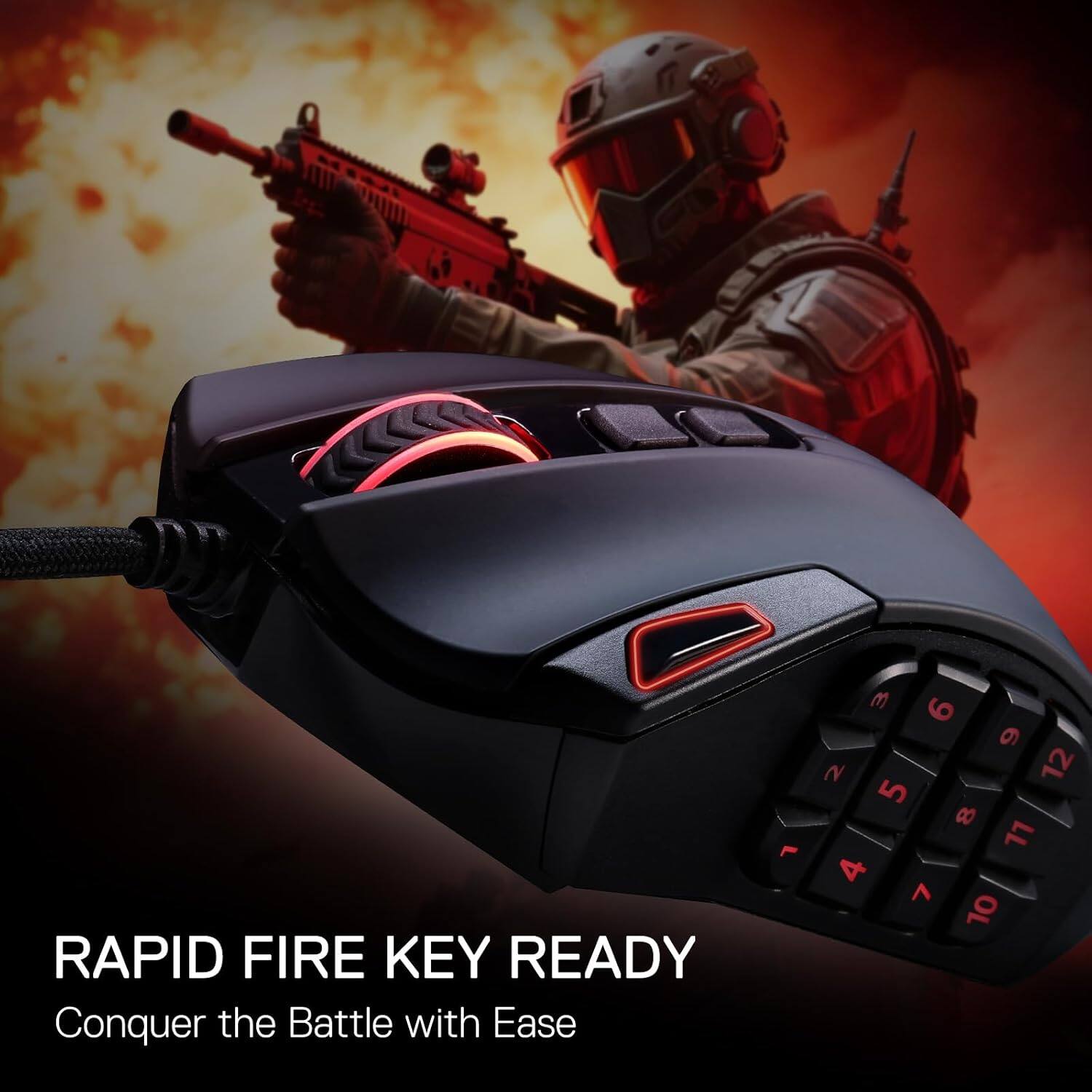 RAPID FIRE KEY READY  
Conquer the Battle with Ease  

L  
3 9 9 2 5 12 8  
LL  
4 7 10