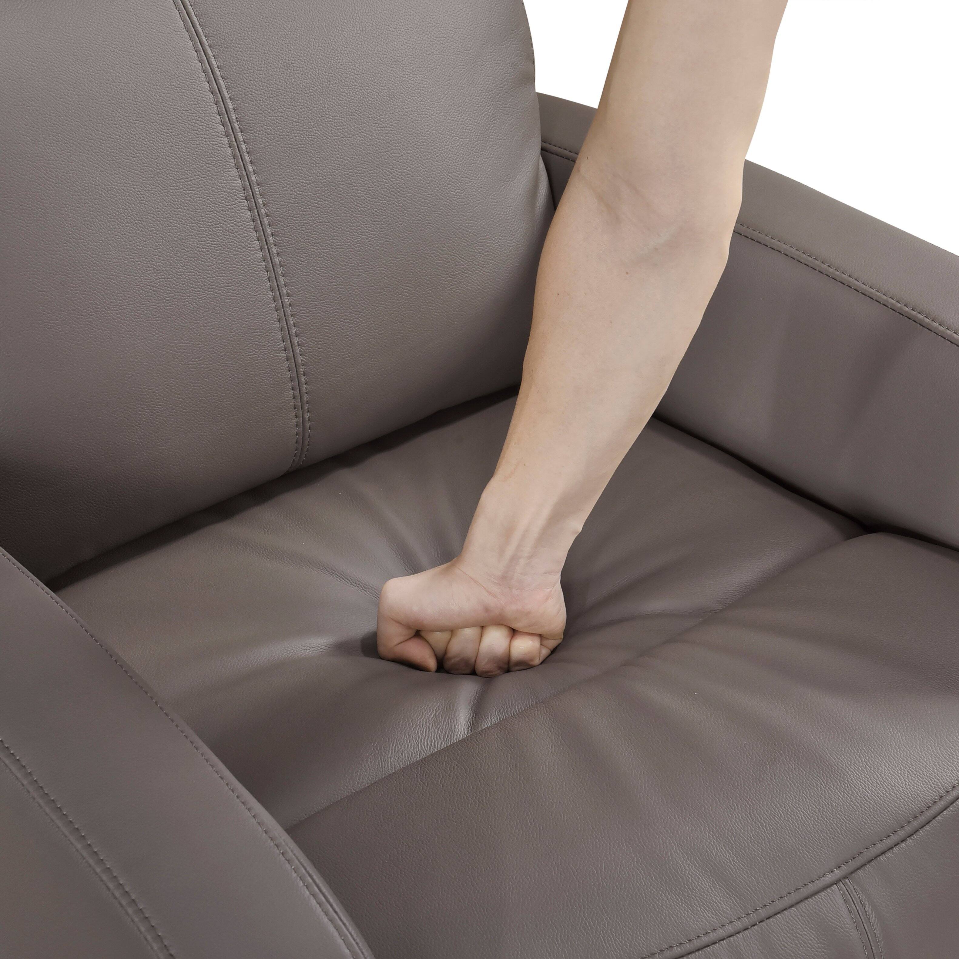 Alt View 1. TinyHomie - 1pc Glider Recliner Chair with Swivel Motion Mocha Leather Upholstery Luxury Comfort Solid Wood Living Room Furniture - Mocha.