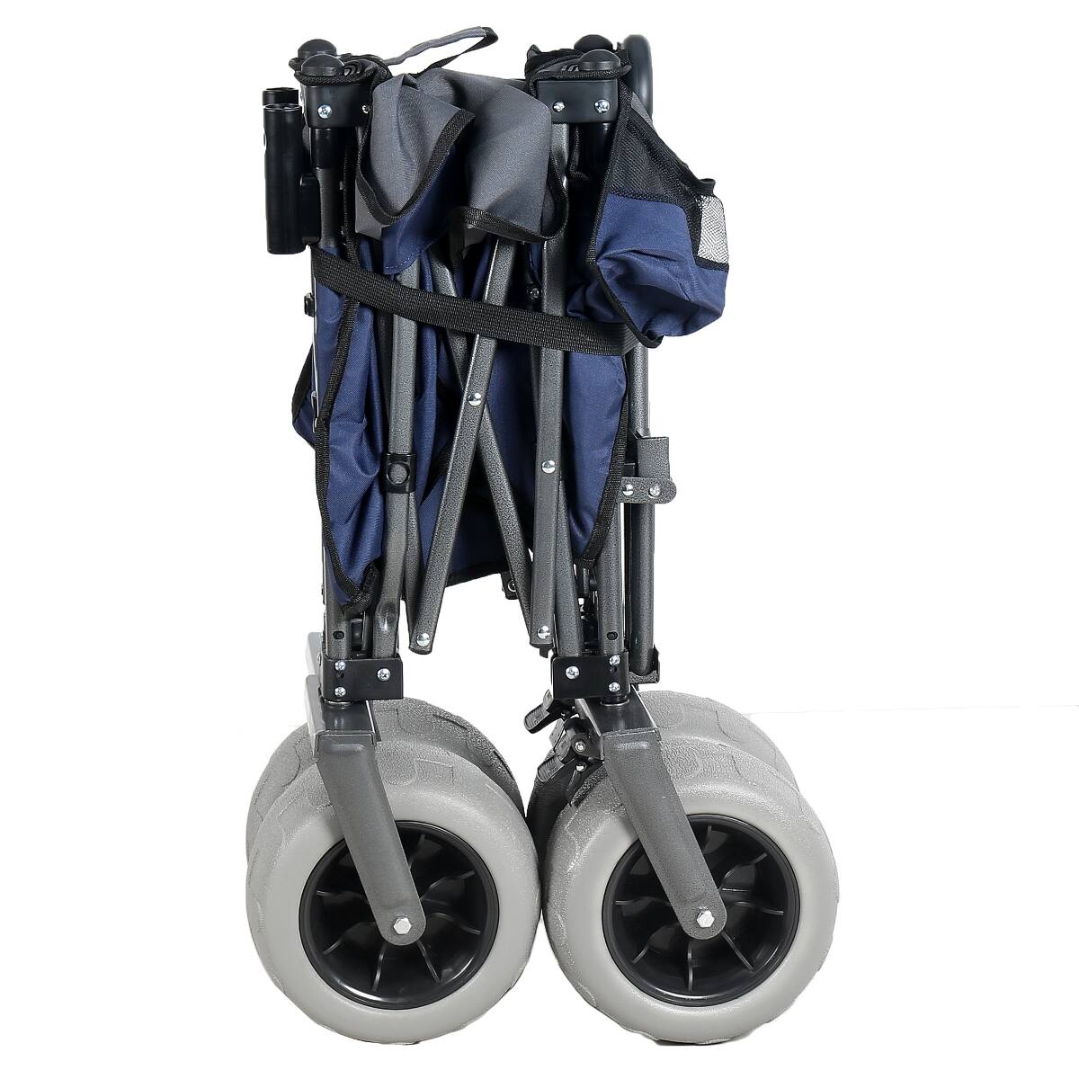 Alt View 4. Loheer - Loheer Folding Wagon Cart with All Terrain Beach Wheels and Adjustable Push Pull Handles.