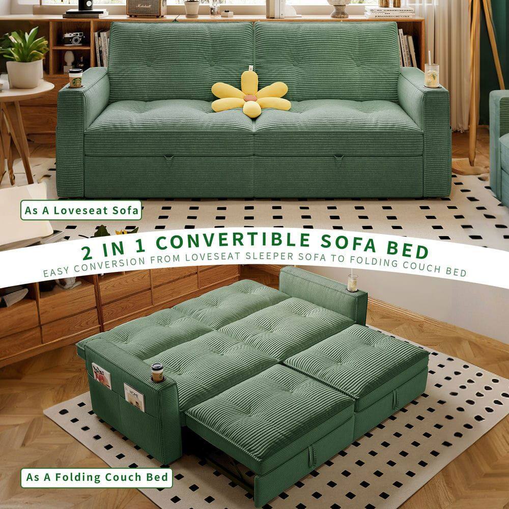 As A Loveseat Sofa

2 IN 1 CONVERTIBLE SOFA BED
EASY CONVERSION FROM LOVESOFA SLEEPER SOFA TO FOLDING COUCH BED

As A Folding Couch Bed