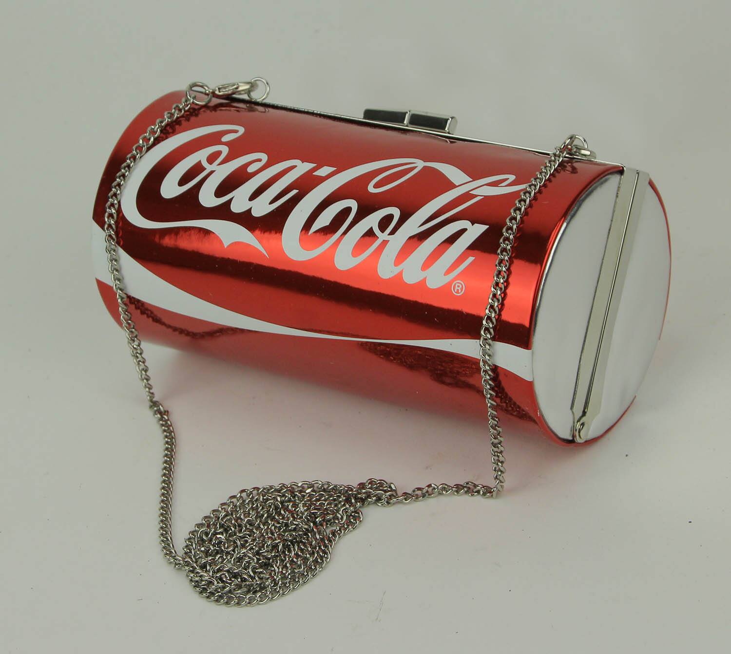 Alt View 1. Coca-cola - Red Coca-Cola Classic Can Barrel Bag with Removable Strap - Red.