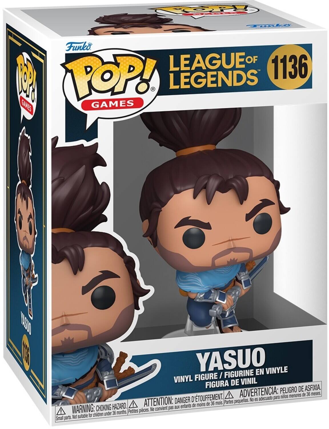 COP 2 Toali Funko POP! GAMES LEAGUE OF LEGENDS 1136 YASUO VINYL FIGURE / FIGURINE EN VINYLE FIGURA DE VINIL

ADVERTENCIA: PELIGRO DE ASFIXIA. D'TOUFFEMENT. ATTENTION: DANGER D'ÉTOUFFEMENT. WARNING: CHOKING HAZARD. 

No es adecuado para niños menores de 36 meses. Ne convient pas aux enfants de moins de 36 mois. Not suitable for children under 36 months.