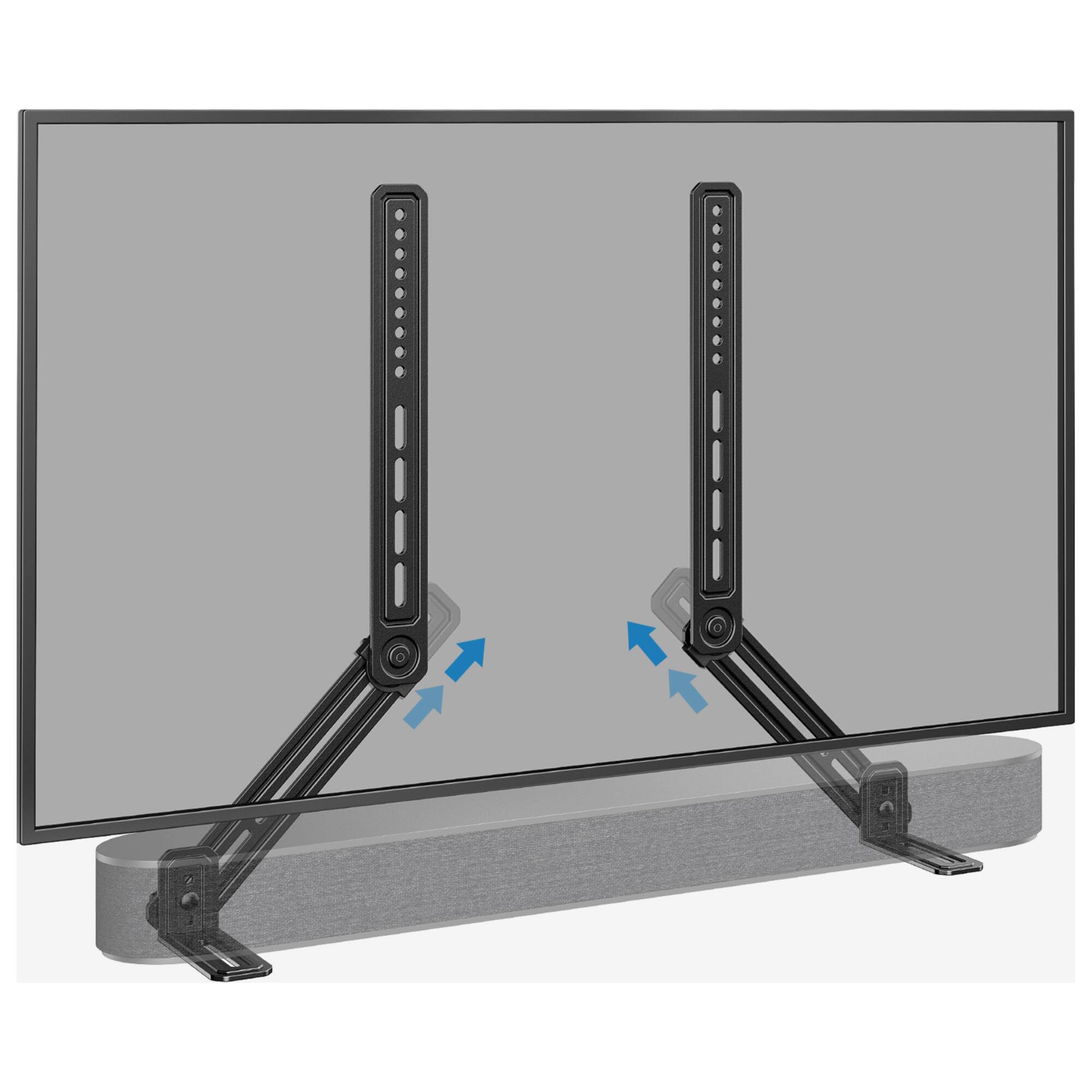 Alt View 5. ErgoAV - Universal Soundbar Mount Supports up to 15lbs - Black.
