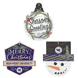 Jardine - High Point Panthers Ornament Bundle - White