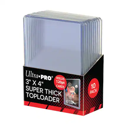 Ultra PRO HOLDS 3" X 4" 120pt CARDS SUPER THICK TOPLOADER ALL-STAR 10 PACK