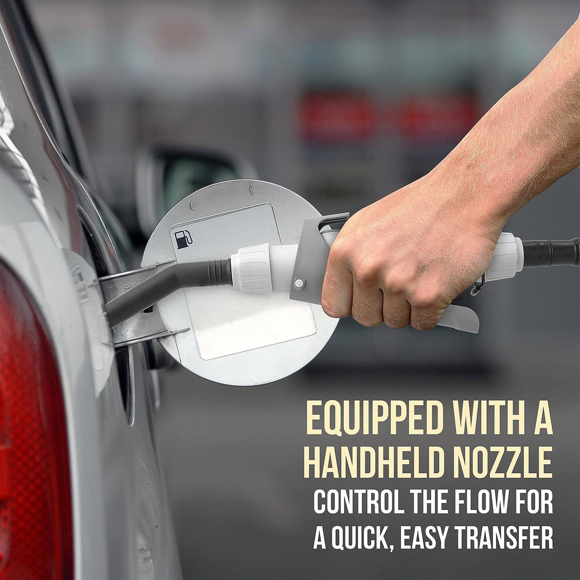 M EQUIPPED WITH A HANDHELD NOZZLE CONTROL THE FLOW FOR A QUICK, EASY TRANSFER