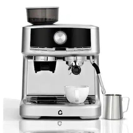 Sure, here is the corrected and grouped text from the image:
- POWER
- GRIND 1
- GRIND 2
- GRINDER
- 1 CUP
- 2 CUP
- CUSTOM
- 58MM CAFÉ DOPPEL HEAD
- 25
- 20
- 15
- 10
- 5