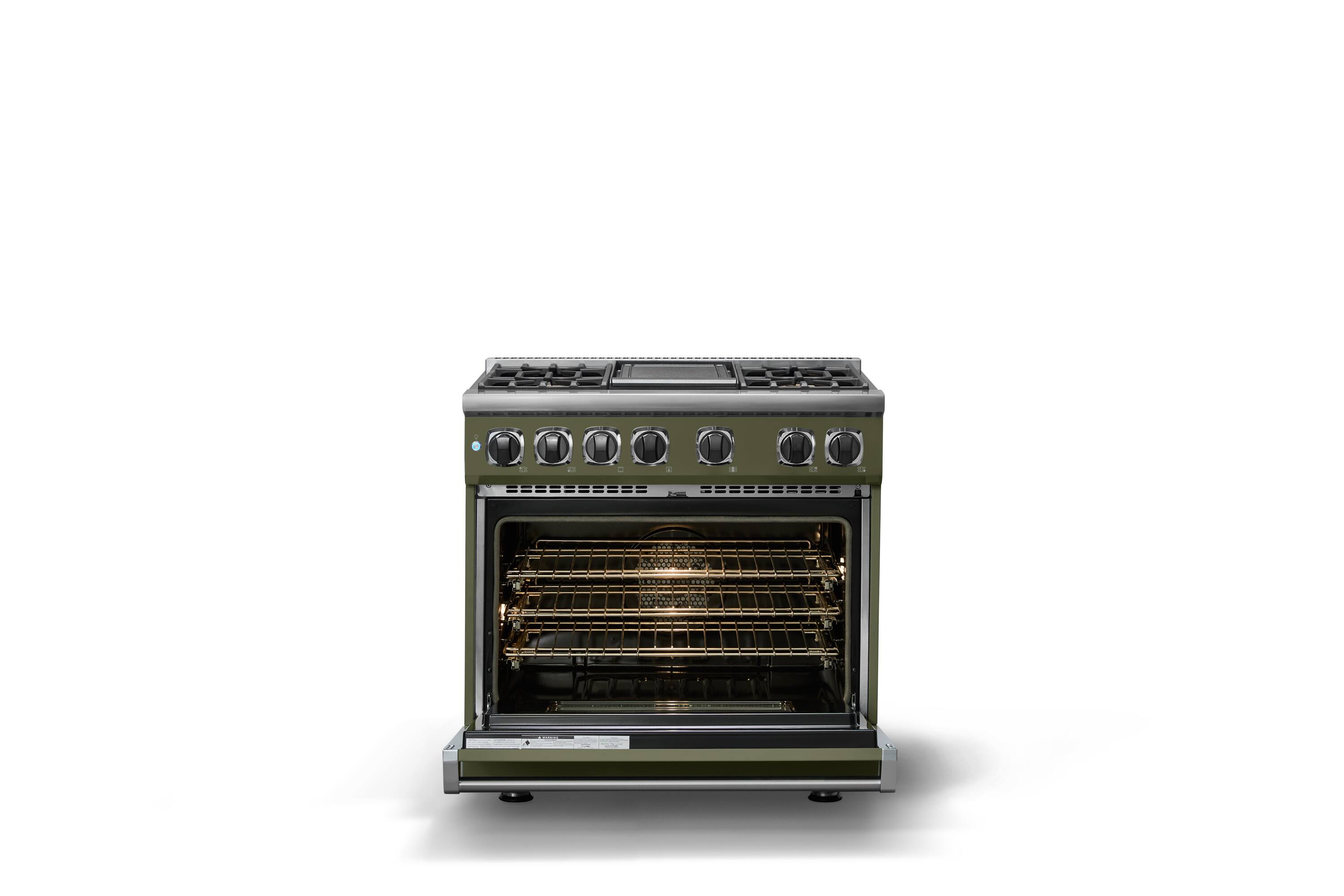 Alt View 2. Viking - 36"W. 5.6 Cu. Ft. 7S Self-Clean Dual Fuel Range-Martini - Martini.