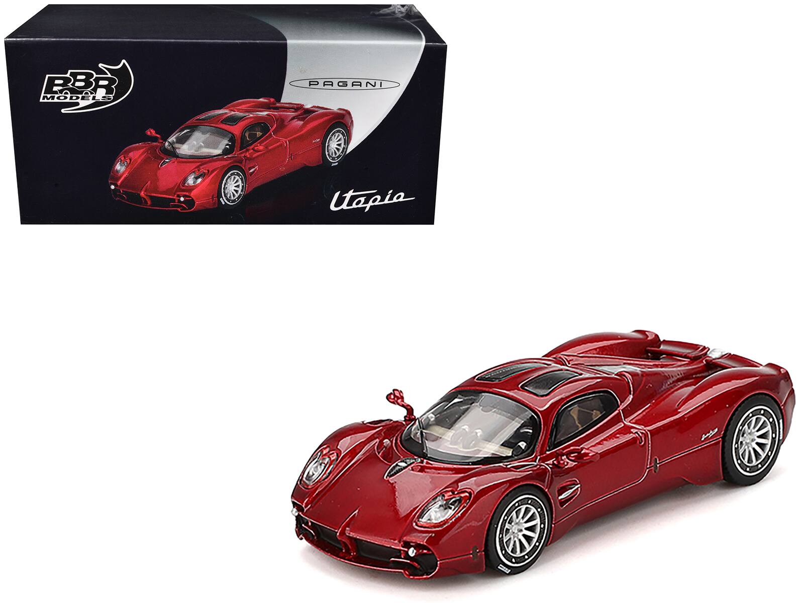 Pagani Utopia Dubai 1/64 Diecast Model Car by BBR - Red
