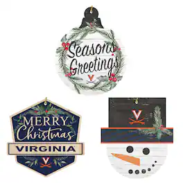 Jardine - Virginia Cavaliers Ornament Bundle - White