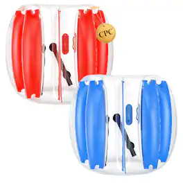 VEVOR - 2-Pack Inflatable Bumper Balls 4FT Human Bubble for Teens Blue+Red, for Backyard, Camping, Picnic, Park, Lawn - Red;Blue