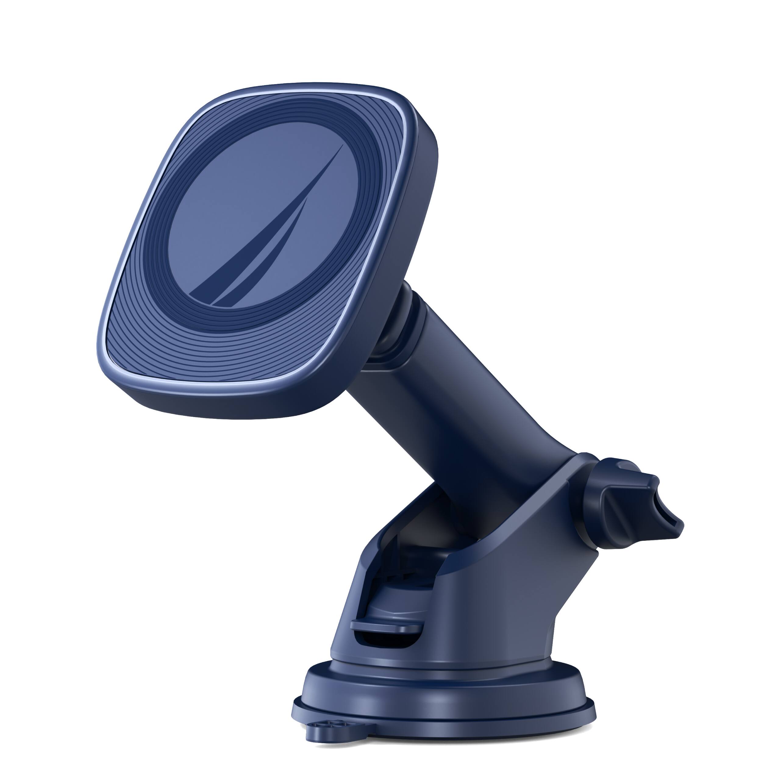 Front. Nautica - Nautica PH120 Magnetic Phone Holder – 3-in-1 Car Mount for Dashboard, Windshield & Air Vent – Strong Magnetic Grip - Navy.