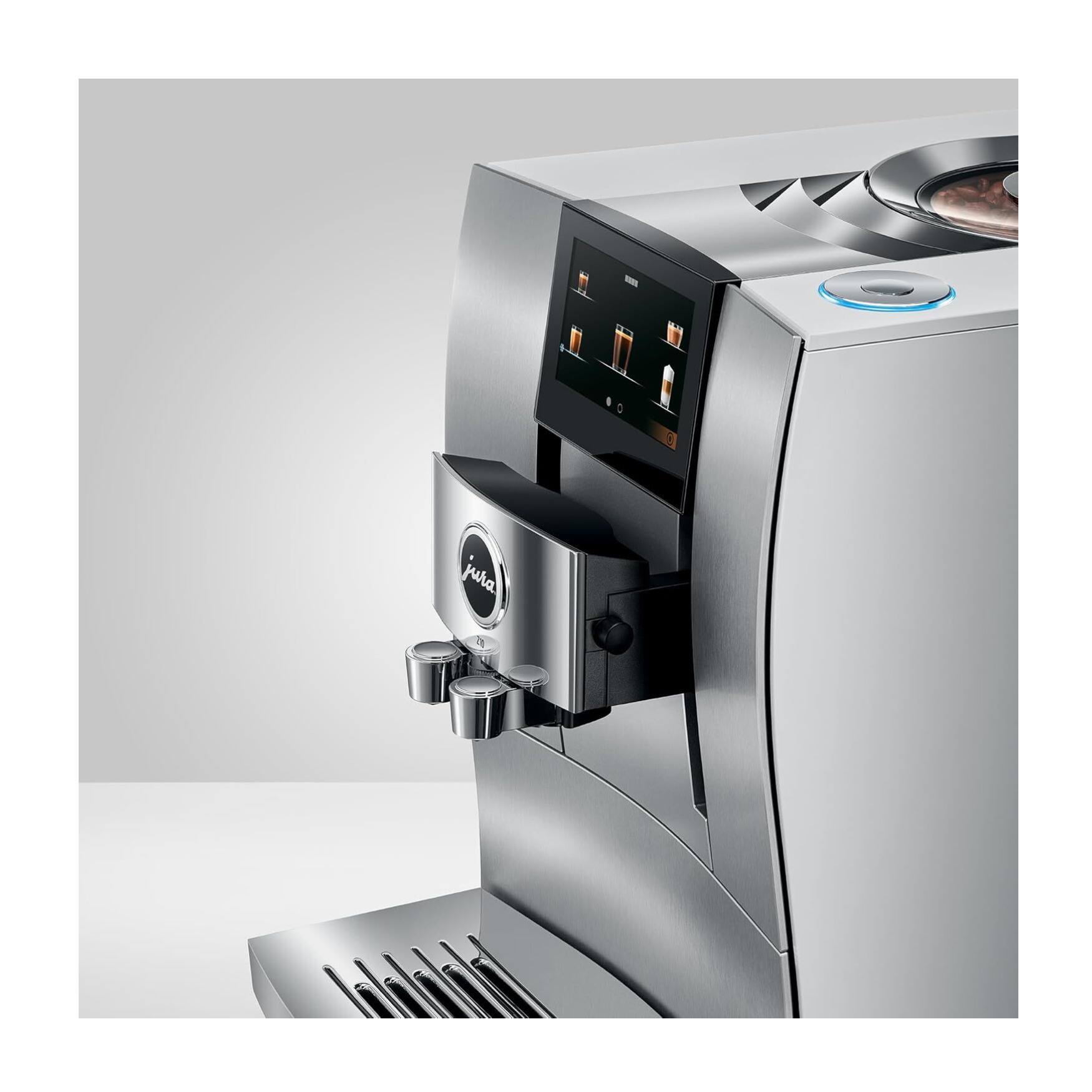 Left. JURA - Jura Z10 Automatic Coffee and Espresso Machine (Aluminum White) - Aluminum White.