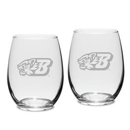 Jardine - Binghamton Bearcats 15oz. 2-Piece Stemless Wine Glass Set - Multicolor