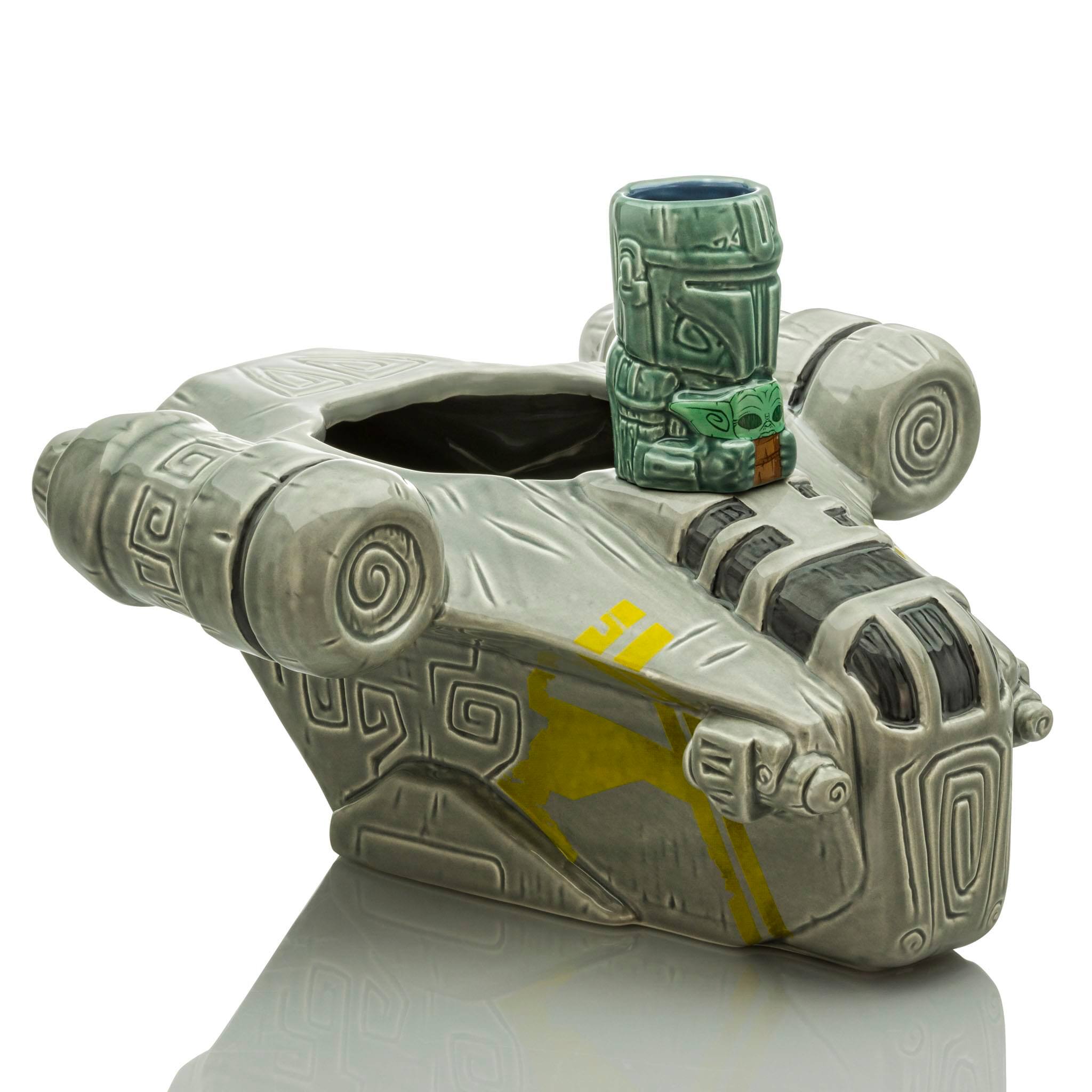 Alt View 4. Star Wars - Geeki Tikis Star Wars: The Mandalorian Razor Crest Punch Bowl With Mini Muglet - Gray.