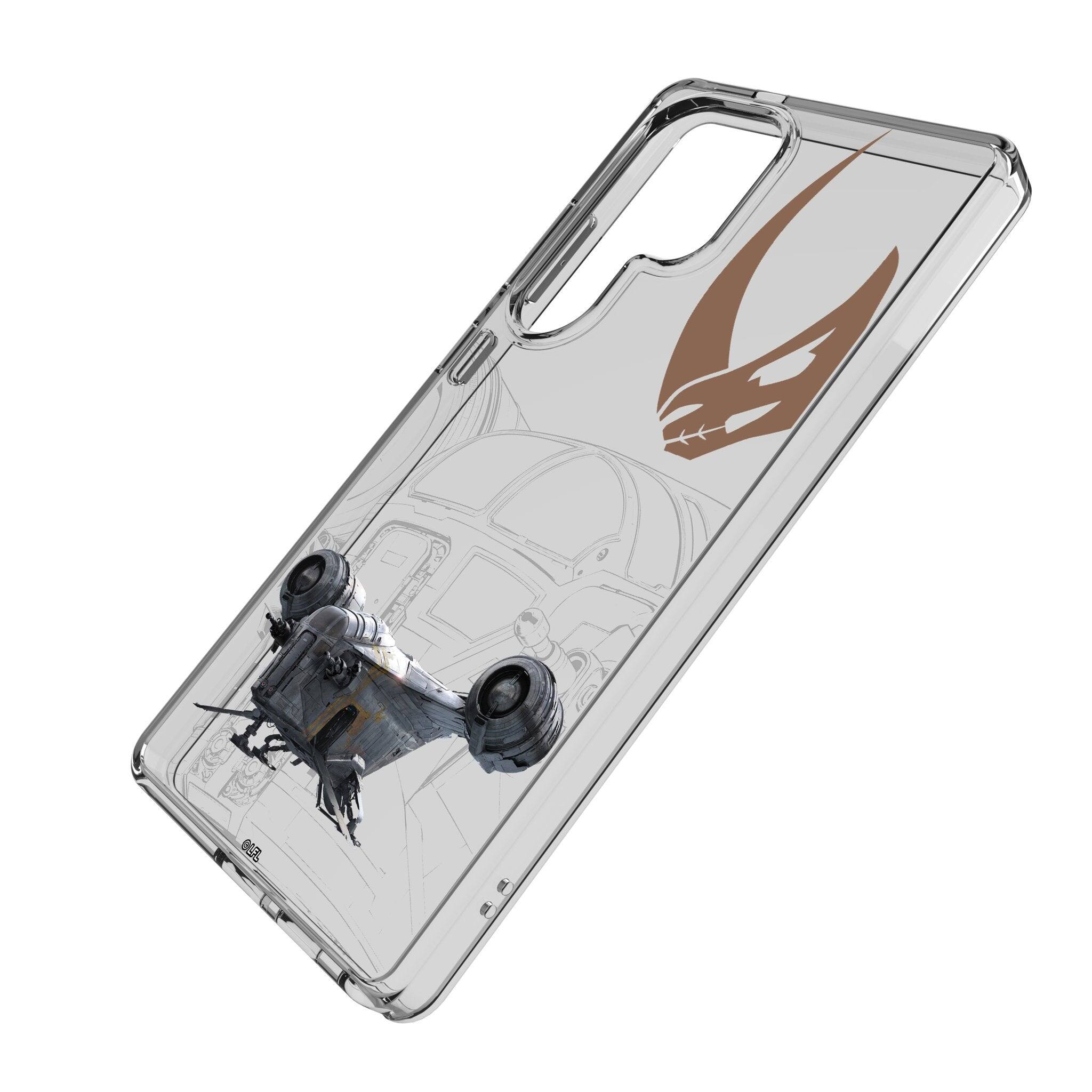 Angle. Keyscaper - Star Wars: A New Hope FactionTech Clear Phone Case - Samsung Galaxy S24 Ultra - Razor Crest.