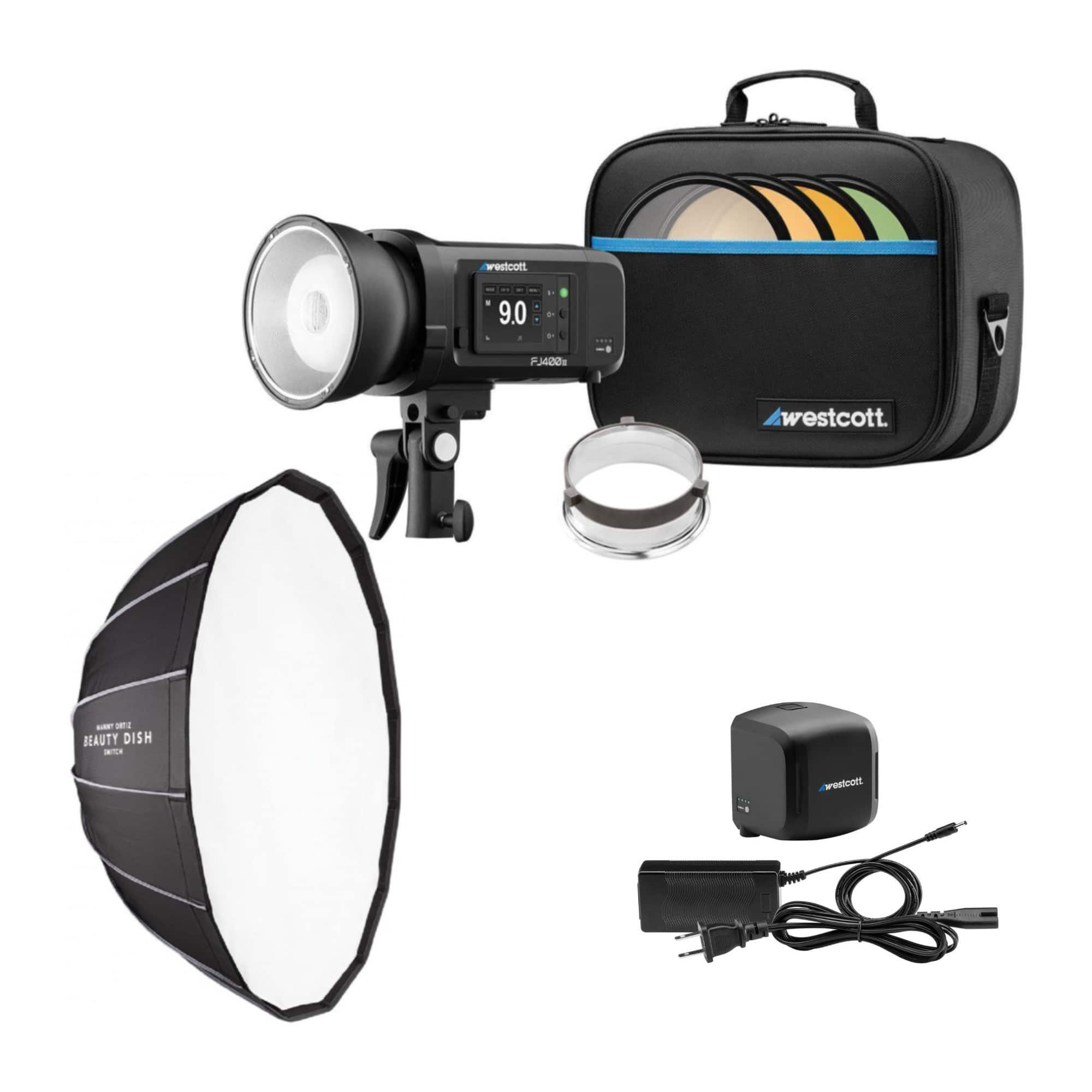 Westcott - FJ400 II 400Ws Compact Touchscreen Strobe and ProMax Battery Bundle