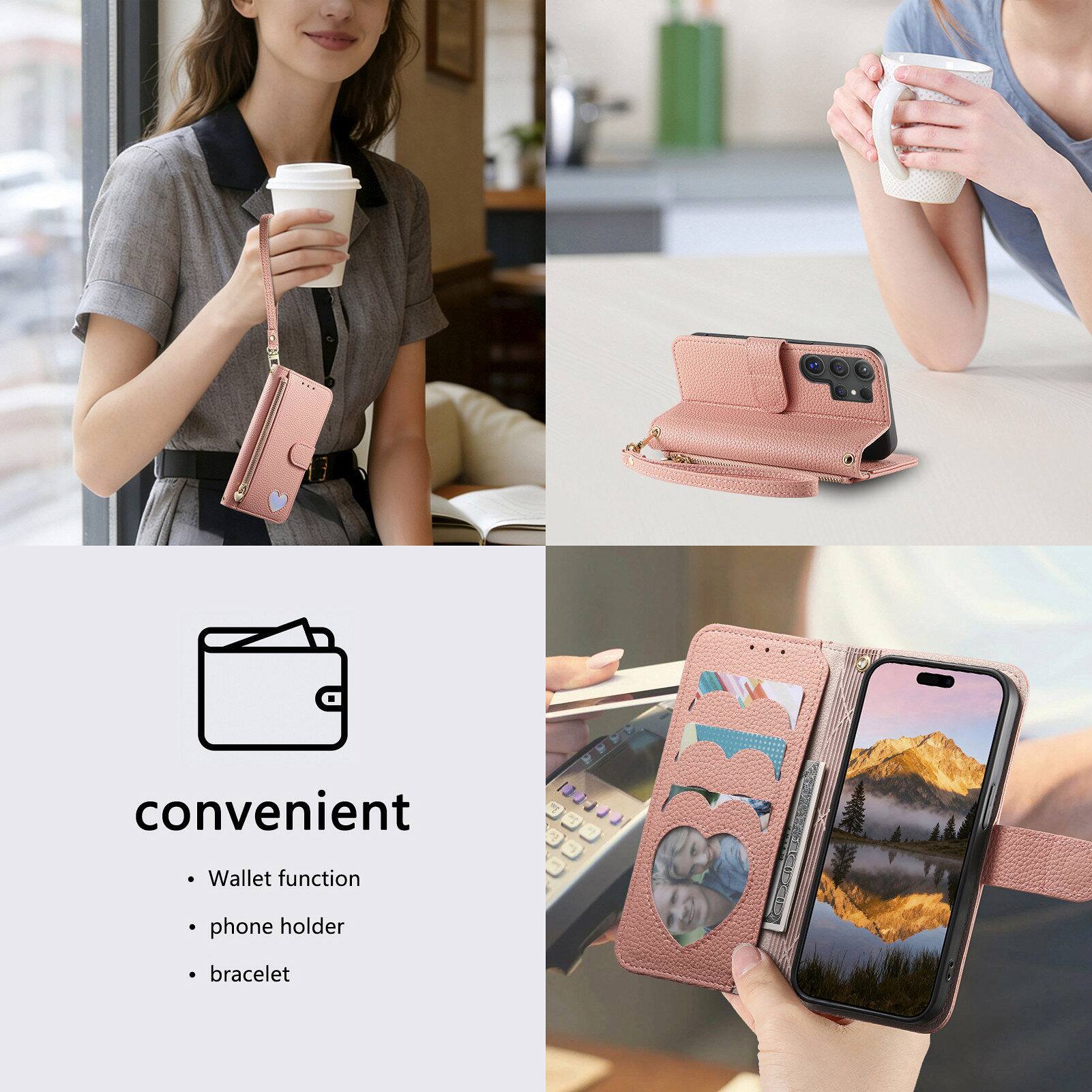 convenient  
- Wallet function  
- phone holder  
- bracelet
