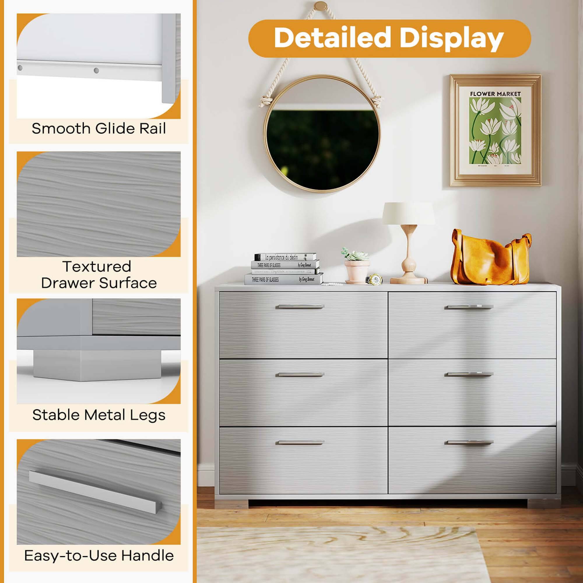 Detailed Display
Smooth Glide Rail
Textured Drawer Surface
Stable Metal Legs
Easy-to-Use Handle