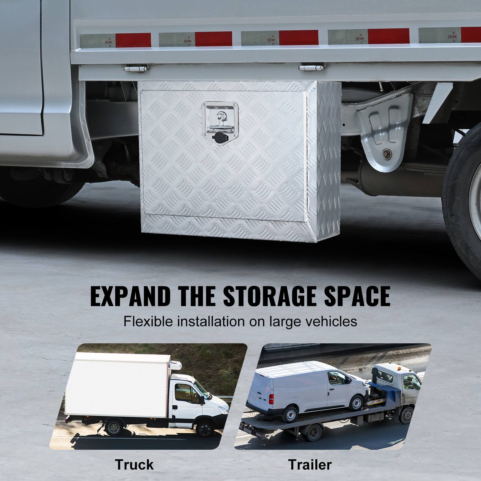 EXPAND THE STORAGE SPACE  
Flexible installation on large vehicles  

Truck  
Trailer