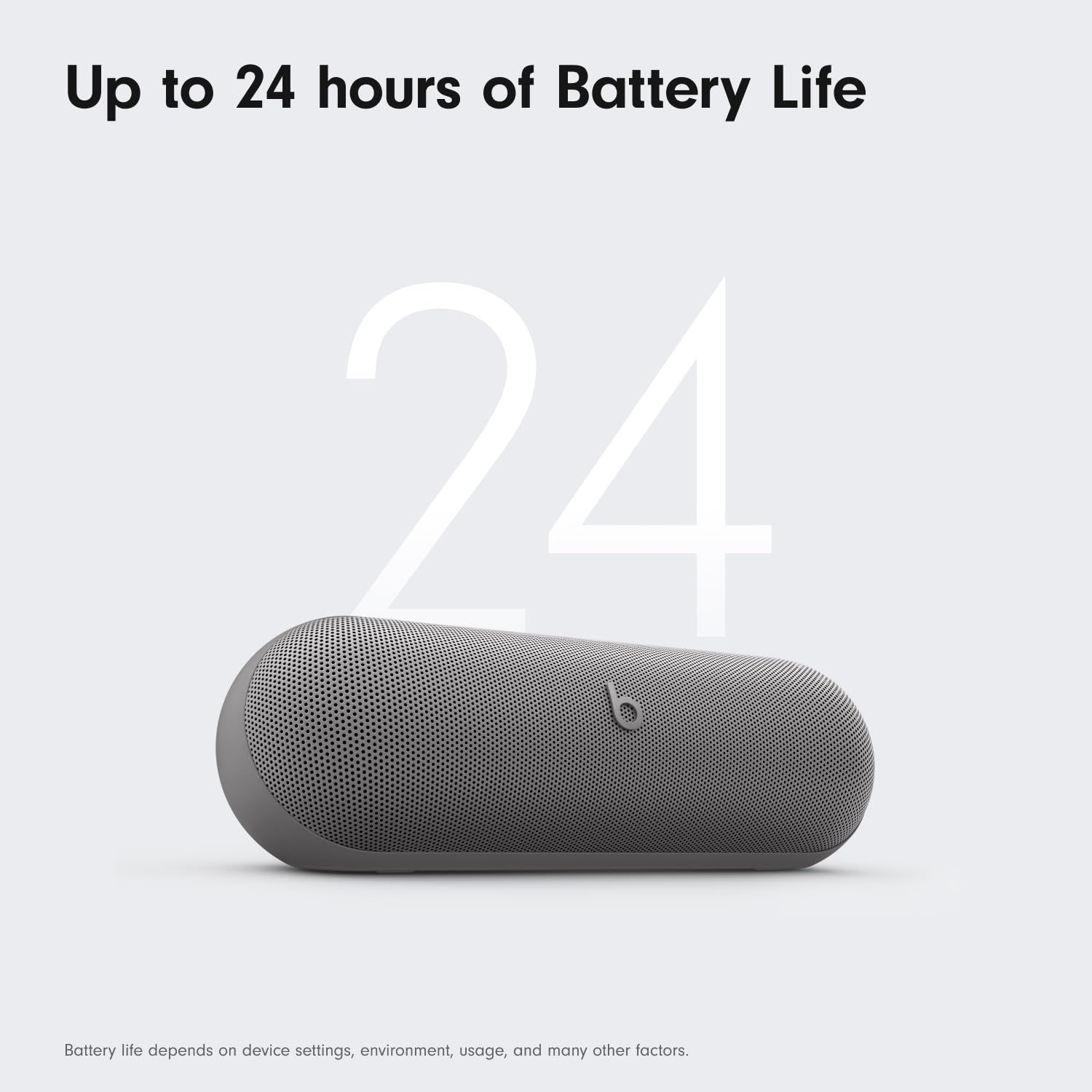 Up to 24 hours of Battery Life

24

Battery life depends on device settings, environment, usage, and many other factors.