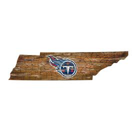 Fan Creations - Tennessee Titans 23.5" x 23.5" Distressed State with Logo Sign - Multicolor