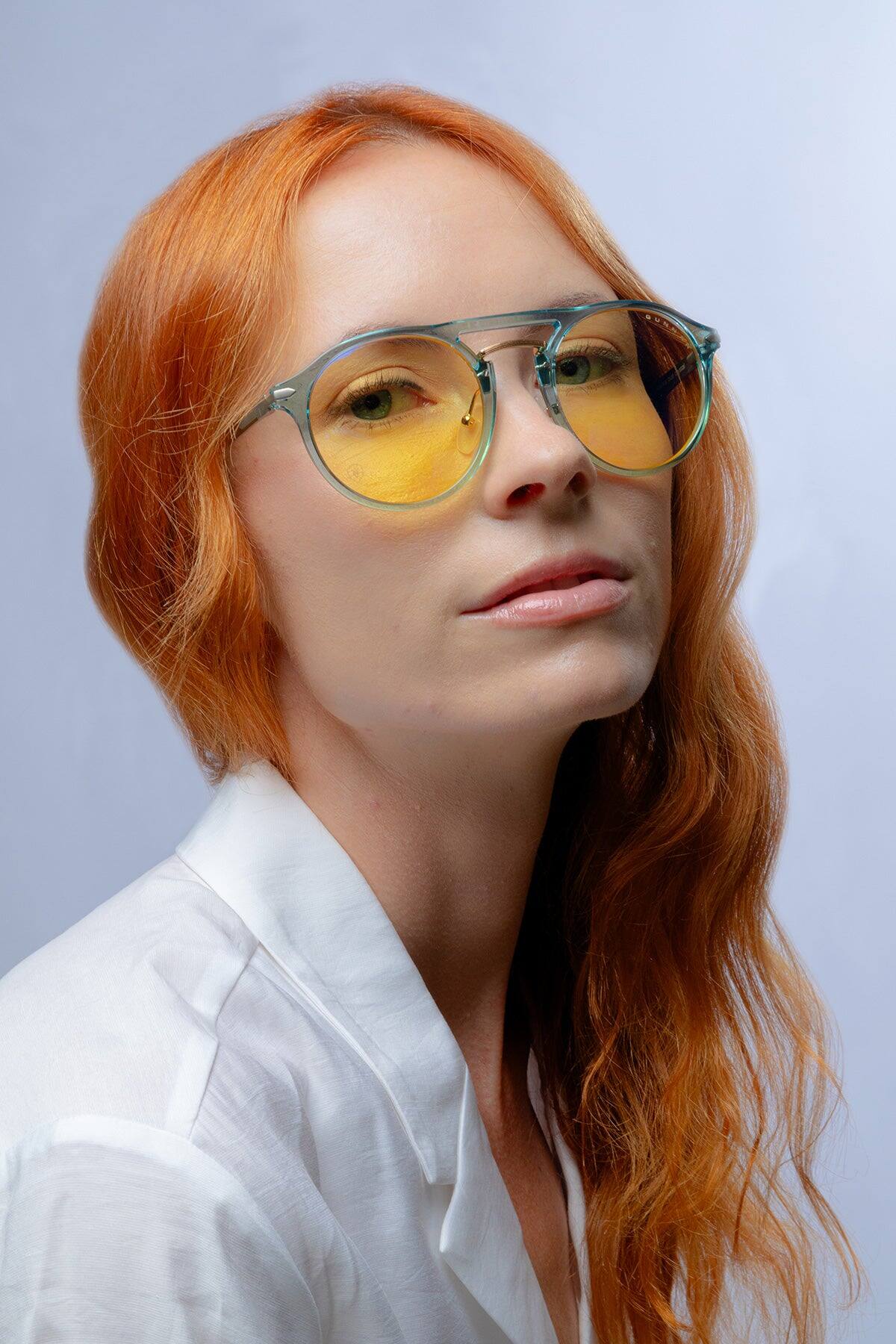 Alt View 2. GUNNAR - GUNNAR Gaming Glasses  - World of Warcraft Alliance Edition, Blue Crystal, Amber Lens- Blue Light Block, Relieve Dry Eye - Blue Crystal.