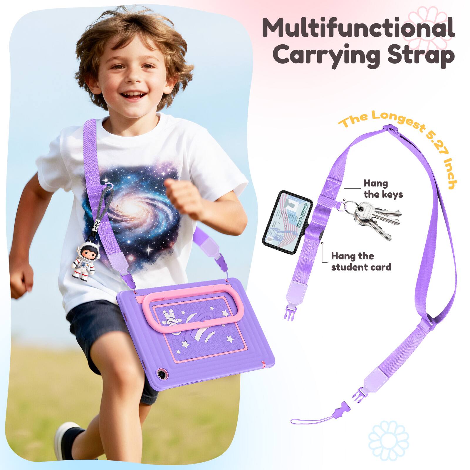 Multifunctional Carrying Strap

The Longest 5.27 Inch

Hang the keys

Hang the student card