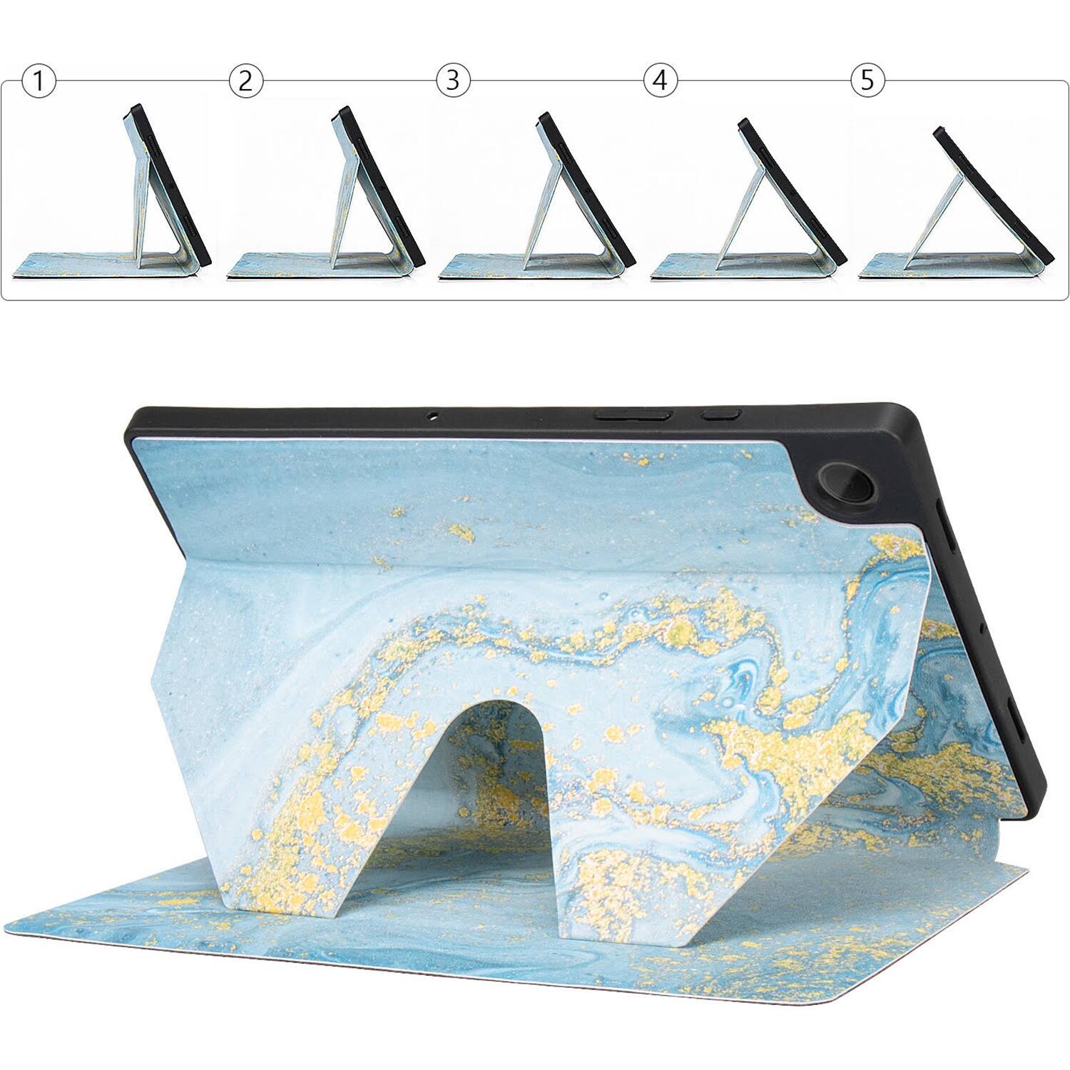 Alt View 12. SaharaCase - Multi-Angle Folio Case for Samsung Galaxy Tab A8 - Blue Marble.