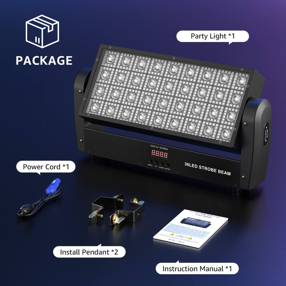 - Party Light *1
- Power Cord *1
- Install Pendant *2
- Instruction Manual *1