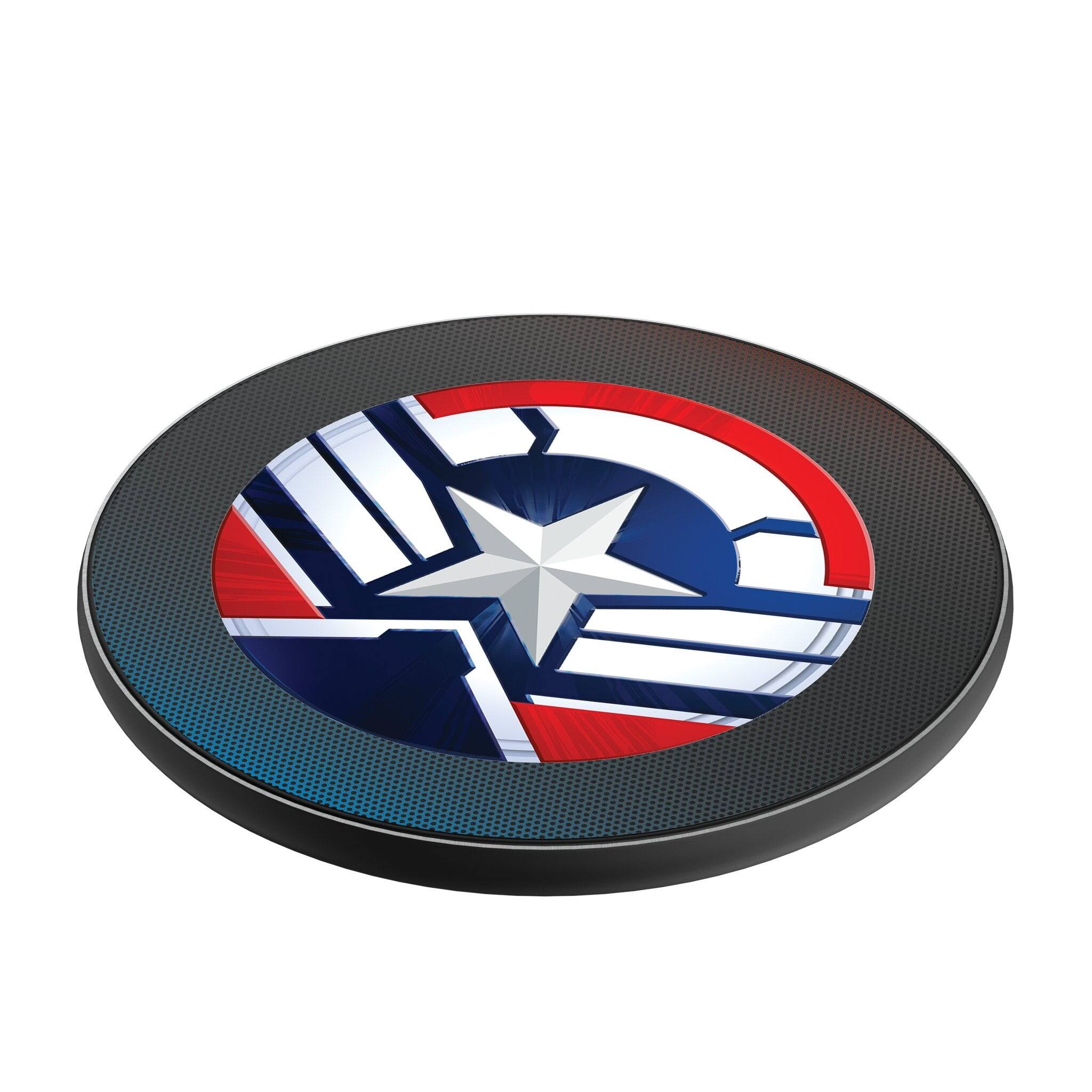 Angle. Keyscaper - Marvel Grid 15-Watt Wireless Charger - Sam Wilson Captain America.