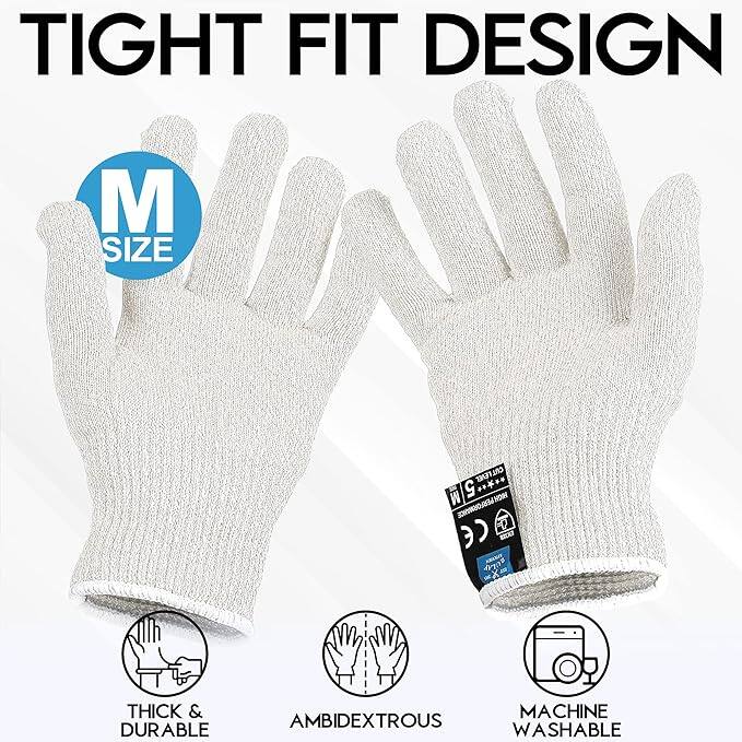 TIGHT FIT DESIGN  
M SIZE  

- THICK & DURABLE  
- AMBIDEXTROUS  
- MACHINE WASHABLE