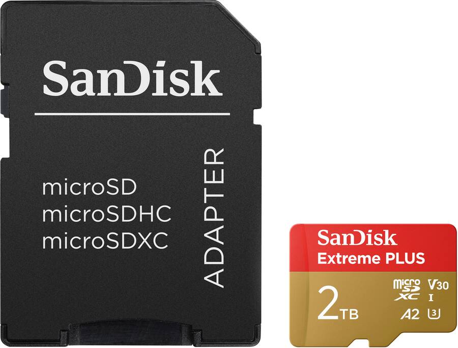 SanDisk Extreme PLUS 2TB microSDXC UHS I Memory Card SDSQXBD SanDisk Extreme PLUS 2TB microSDXC UHS I Memory Card SDSQXBD