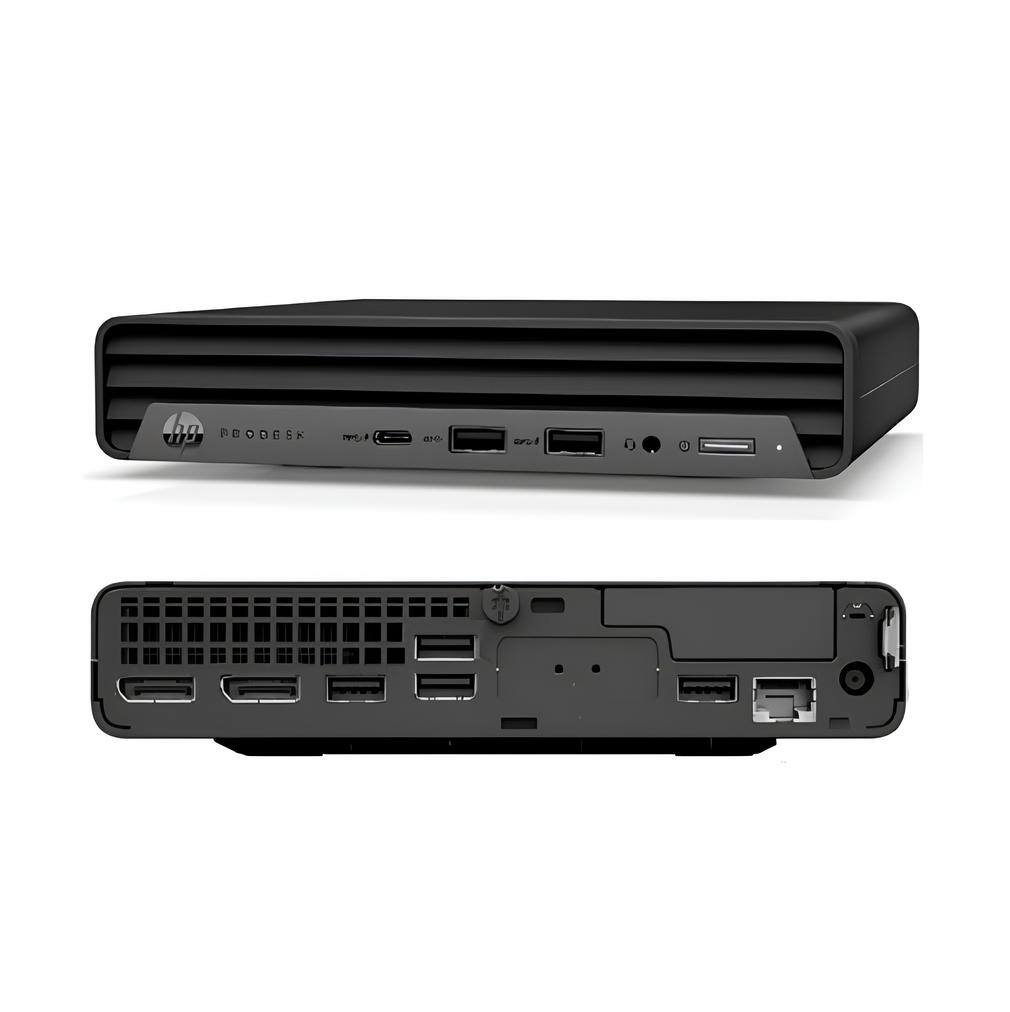 Angle. HP - HP ProDesk 600 G6 Mini Desktop PC, Intel Core i5-10500T 2.3GHz, 16GB DDR4, 512GB NVMe, Keyboard&Mouse, Win11PRO - Black.
