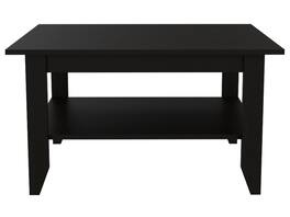 TuHome - Essential Coffee Table, One Shelf, Four Legs, Living Room Or Lounge Room - Black