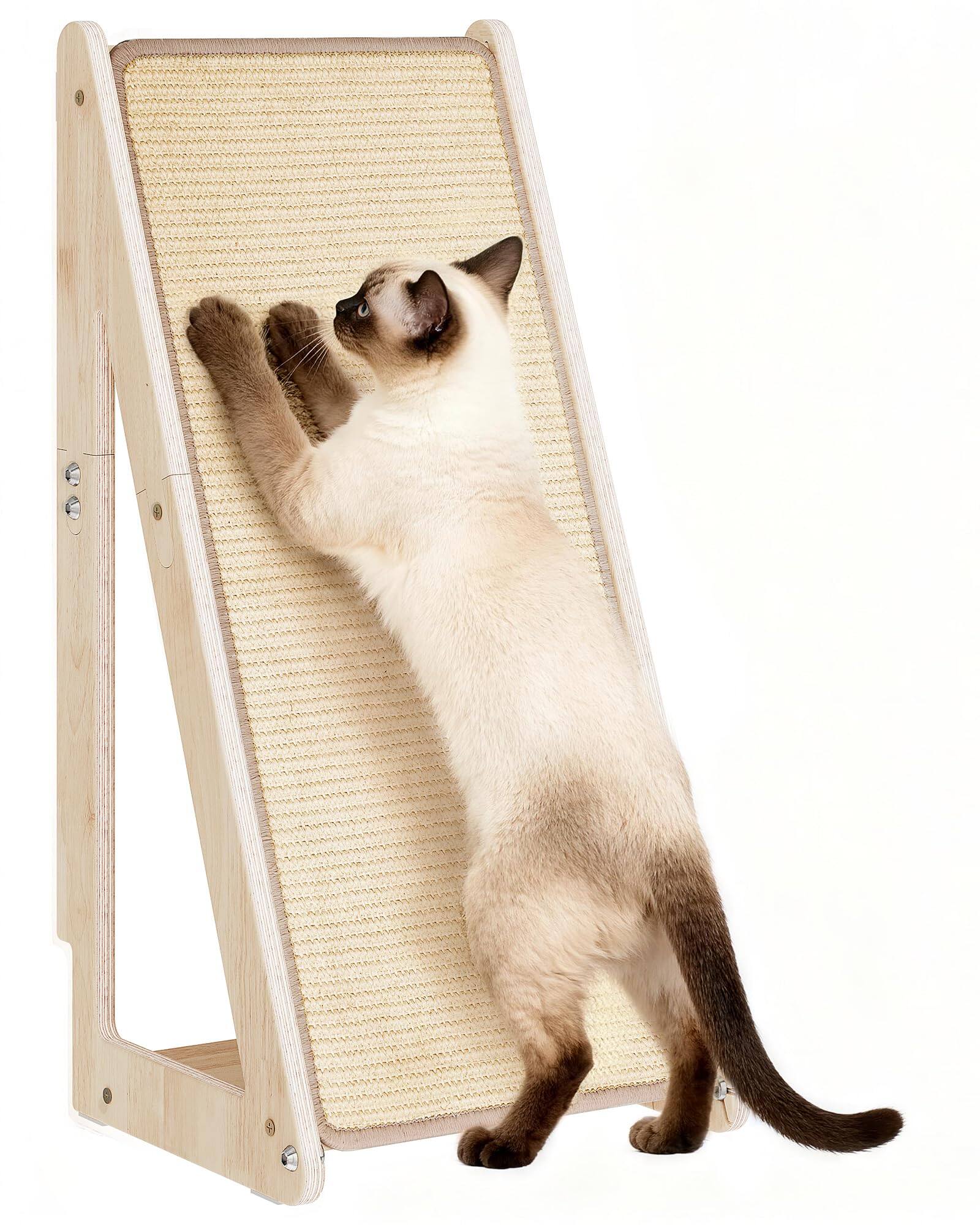 Alt View 6. Hirose Alice - 26 4 Sisal Cat Scratcher Ramp For Indoor Cats Vertical Wooden Furniture - Default.