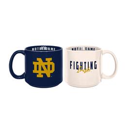 Logo Brands - Notre Dame Fighting Irish 2-Pack 15oz. Stackable Mug Set - Multicolor