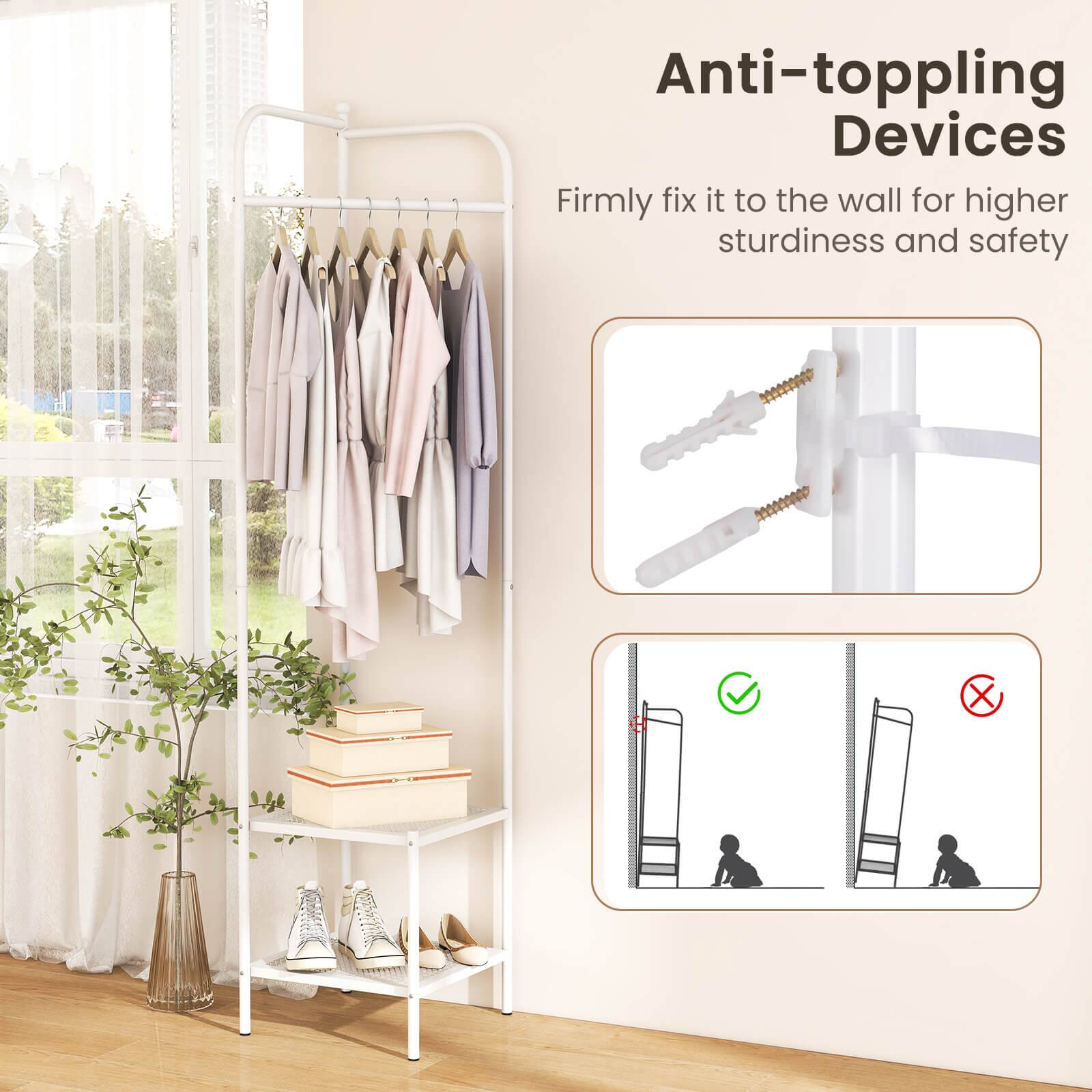 Anti-toppling Devices
Firmly fix it to the wall for higher sturdiness and safety