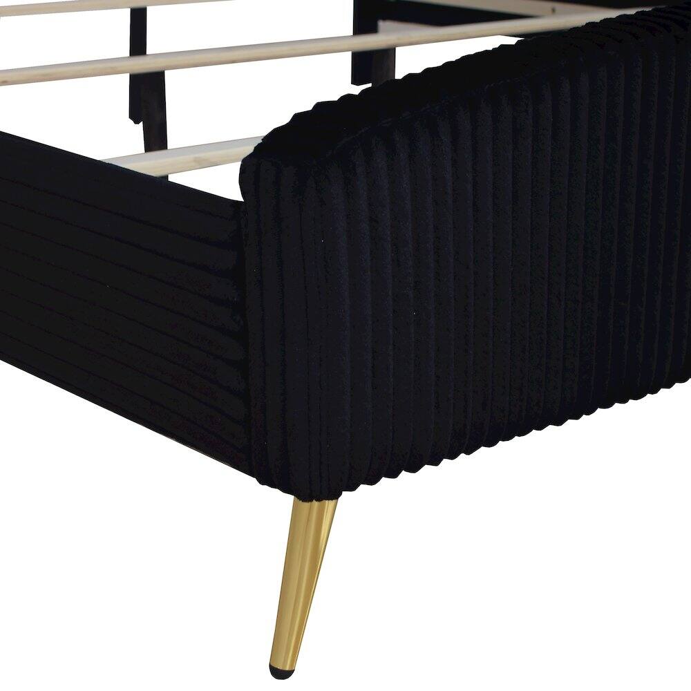 Alt View 3. New Classic Furniture - Kailani Wood Queen Bed - Black.
