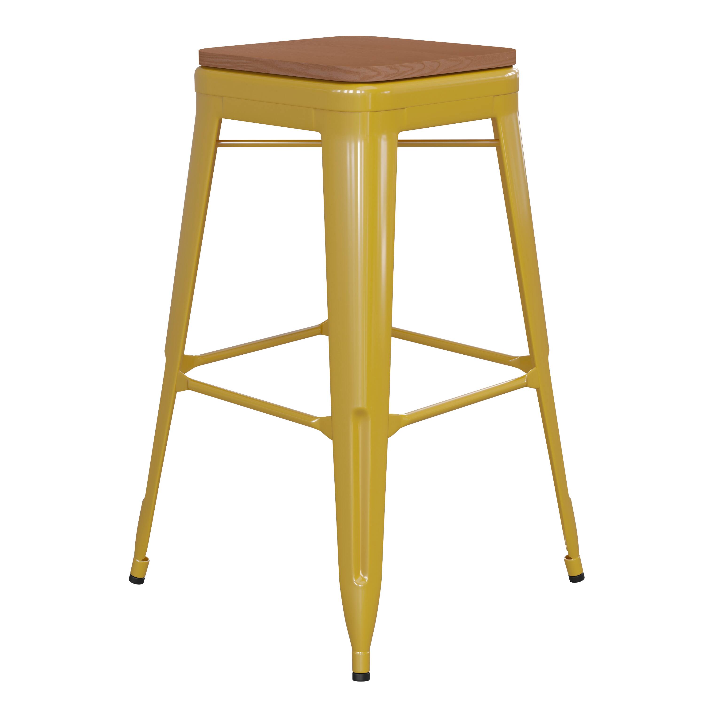 Teak Seat/Yellow Frame