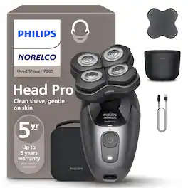 Philips Norelco - Head Shaver Pro 7000, HS7980/40 - Black Metallic