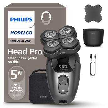 Philips Norelco Head Shaver Pro 7000, HS7980/40 Black Metallic Philips Norelco Head Shaver Pro 7000, HS7980/40 Black Metallic