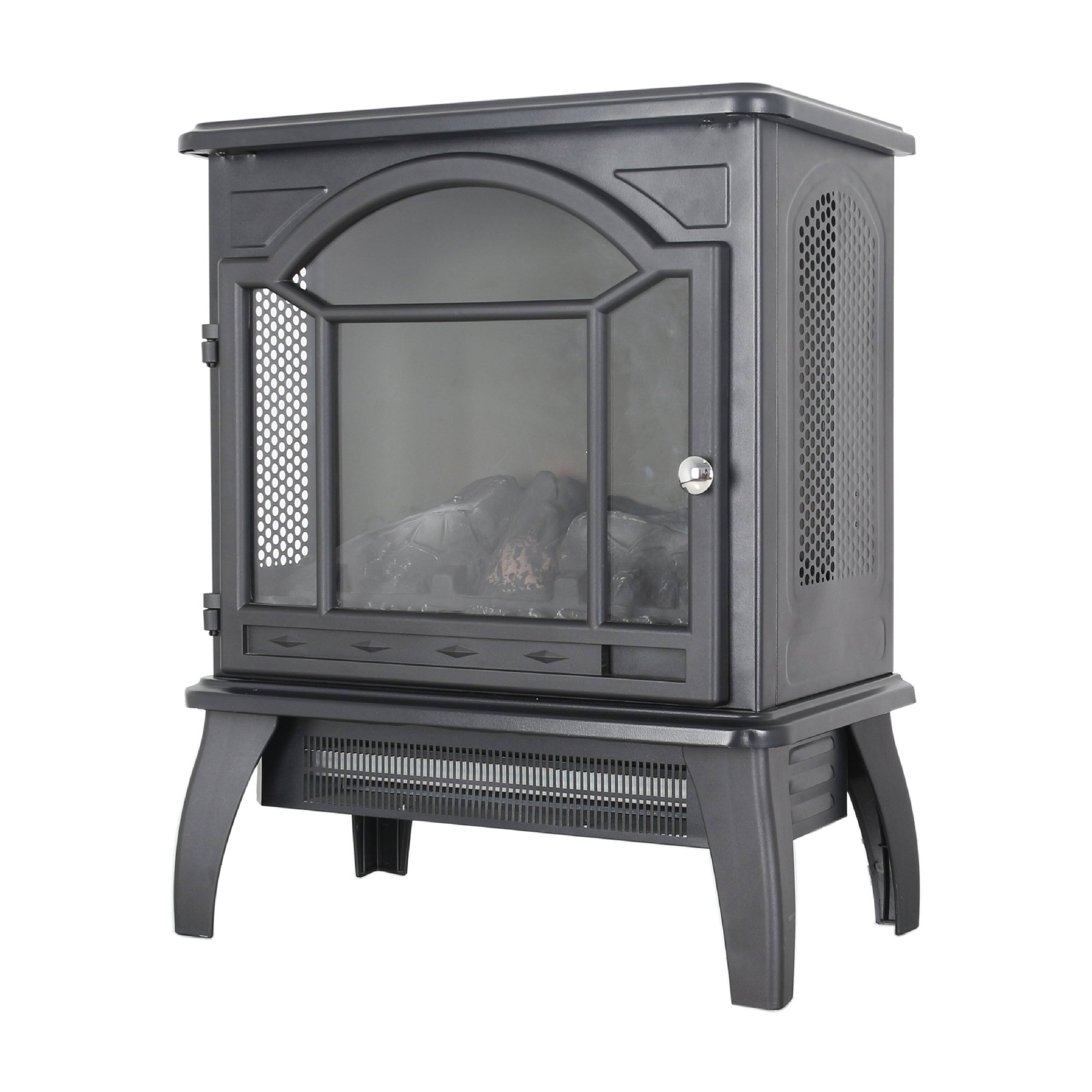 Alt View 4. Boyel Living - 17.52 in. Freestanding Electric Fireplace Stove Heater with Automatic Shut off and Remote Control - Black.