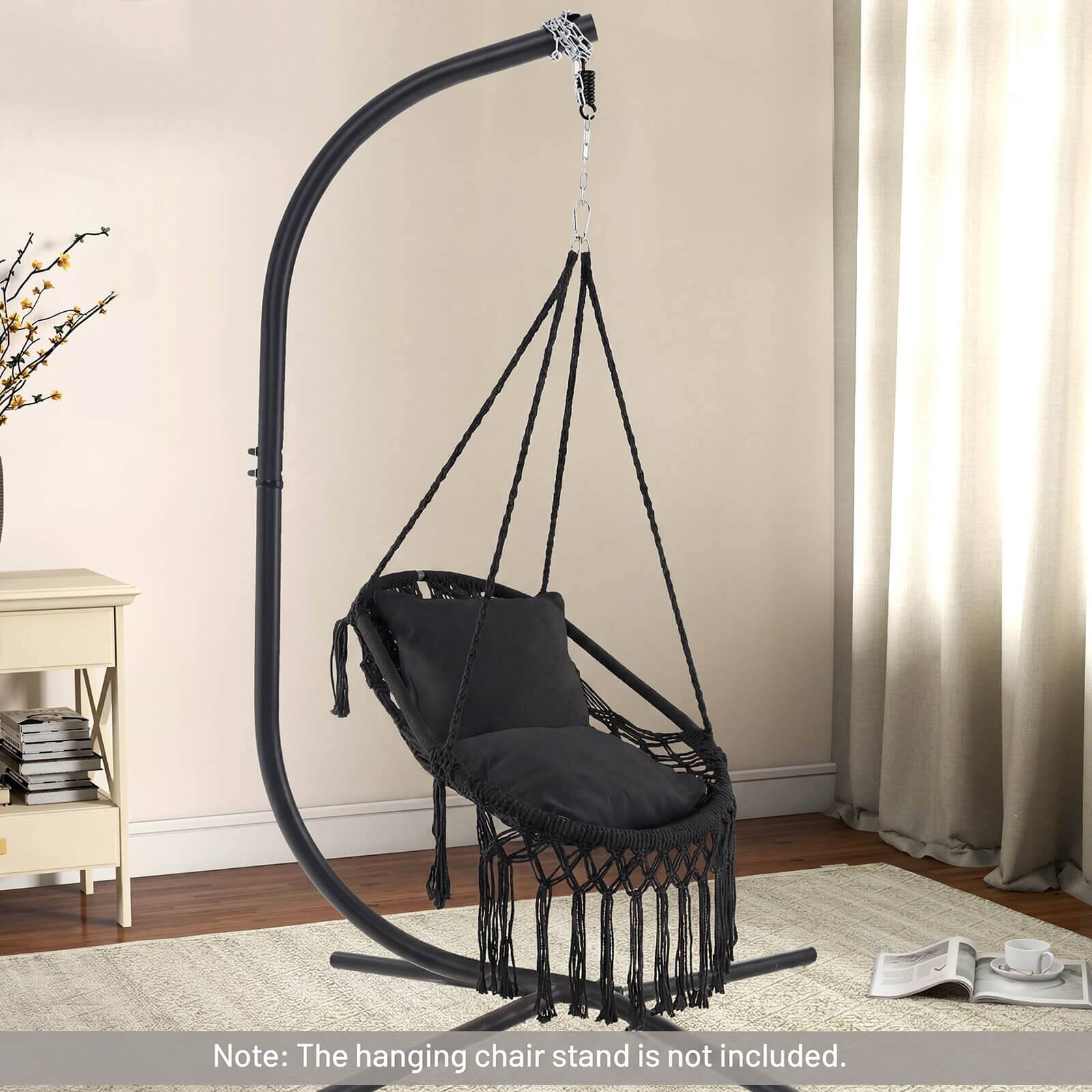 Note: The hanging chair stand is not included.