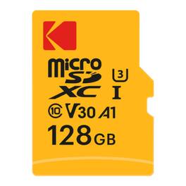 Kodak - 128GB Class 10 UHS-1 U3 V30 A1 MicroSD Memory Card